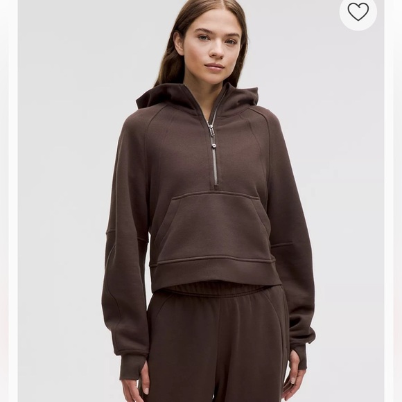 Lululemon Scuba Oversized Half-Zip Hoodie + Oversized Jogger in Espresso SET - Picture 2 of 10